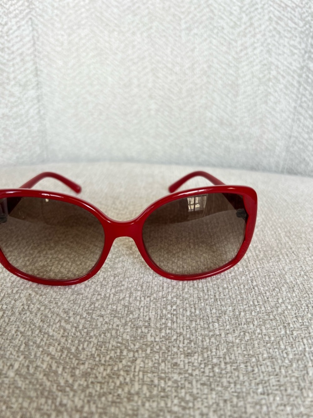 Valentino Red Sunglasses with Brown Tinted Lenses